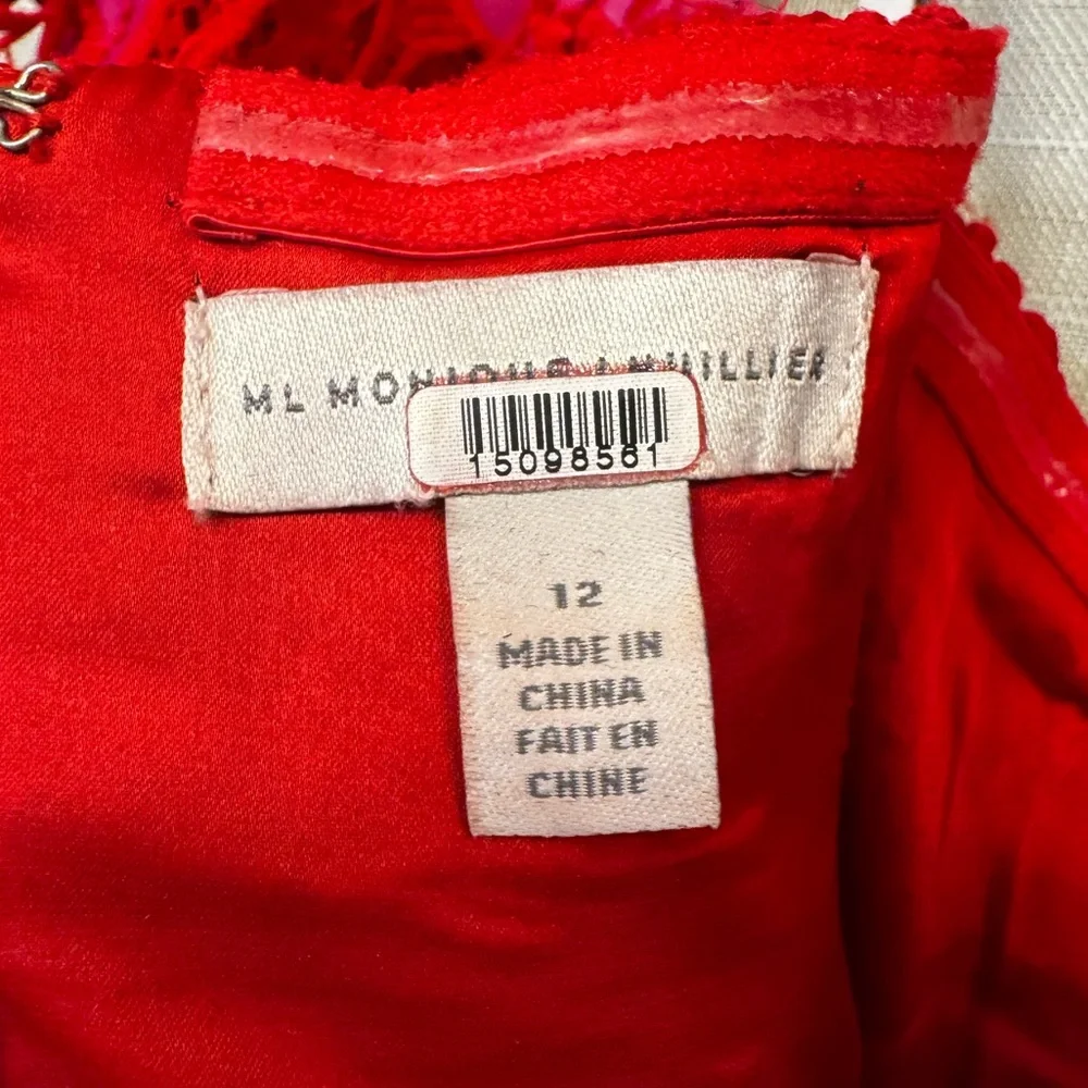 ML Monique Lhuillier Off the Shoulder Dress Size 12 - Picture 7 of 11